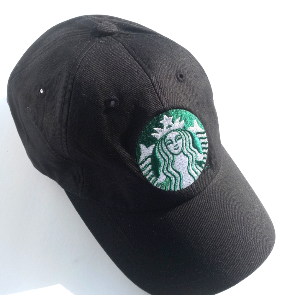 Starbucks Coffee Employee Barista Hat Cap Embroidered Black Miami Open Itau